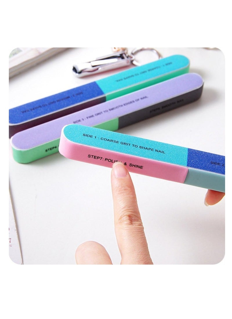 Premify Nail Boards 6 Step Professional Nail File and Buffers, 7-Way Nail Buffing Blocks, Washable Emery Boards for Care Manicure Nail Care Manicure Tools and Cosmetic Manicure  - Image 5