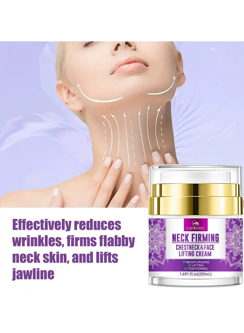 LANEMAY Neck Cream Anti-Wrinkle – Firming Lifting Moisturizing Brightening Neck Tightening Cream, Anti-Aging Décolleté Care - Image 2
