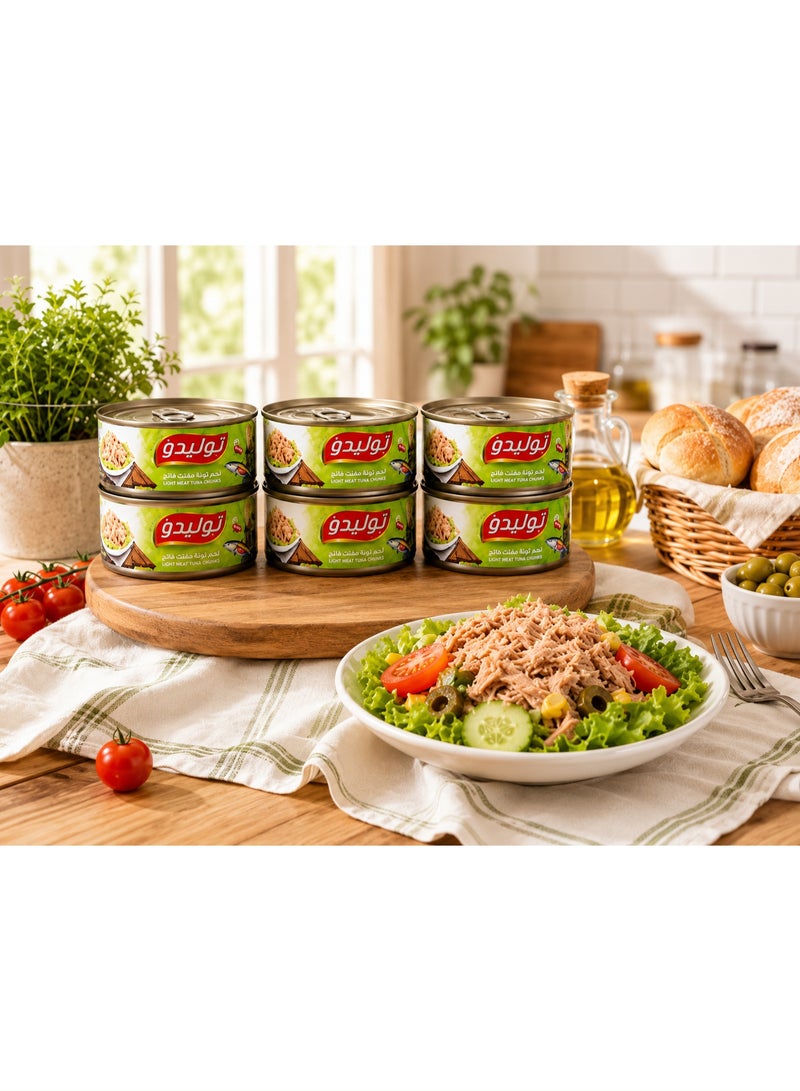 Tolido 6 Cans Premium Shredded Light Tuna Meat, High Protein, Low Fat, Ready to Serve, 140g Each, Value Pack - Image 5