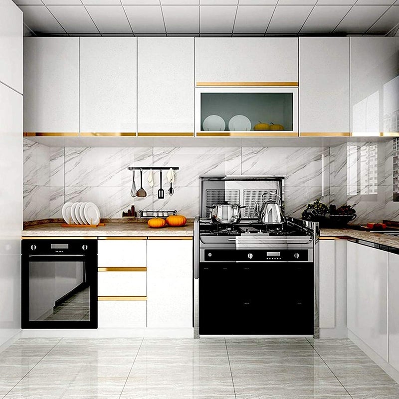 TANONE 17.7" X 393" White Contact Paper for Countertop, Self Adhesive Removable Countertop Contact Paper Waterproof Vinyl Decorative Film for Cabinet - Image 3