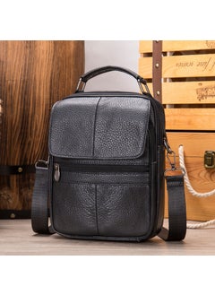 Generic Marte New Mens Crossbody Bag Handbag Casual Bag Genuine Leather Single Shoulder Bag Cow Leather Man Bag Motorcycle Equipment Ac Black 
