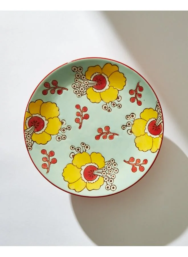 Chumbak  Hibiscus Bloom, Ceramic Cake Stand  | Best Price UAE
