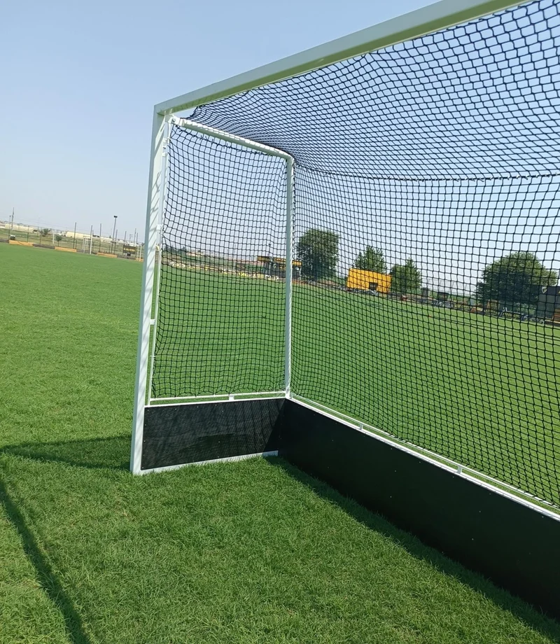 adelinspor Diomond Field Hockey Goal Net 1.75*3.66*1.2 M Black 3.5 mm Rope