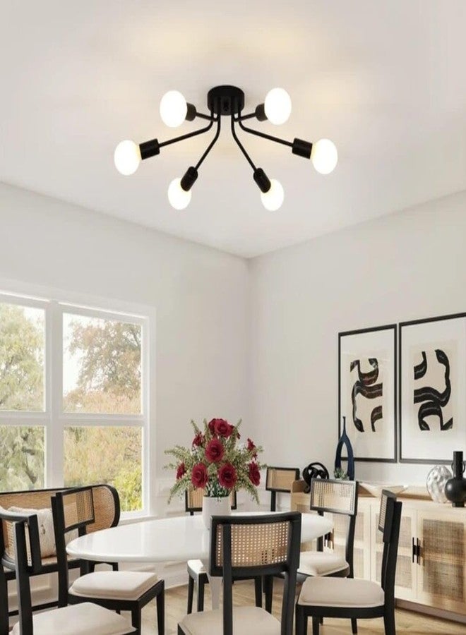 Avior Low Height Ceiling Lamp, Chandelier for Living Room, Restaurant Lamps and Hotels (Golden) (Black) - Image 5