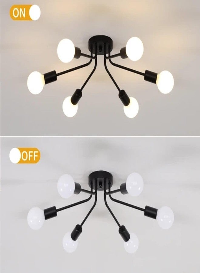 Avior Low Height Ceiling Lamp, Chandelier for Living Room, Restaurant Lamps and Hotels (Golden) (Black) - Image 3