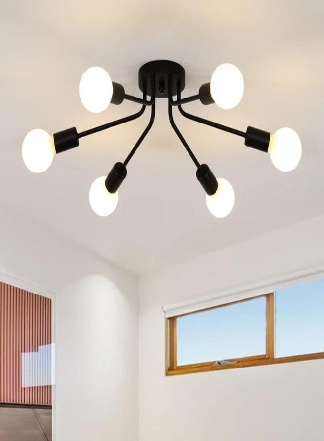 Avior Low Height Ceiling Lamp, Chandelier for Living Room, Restaurant Lamps and Hotels (Golden) (Black) - Image 1