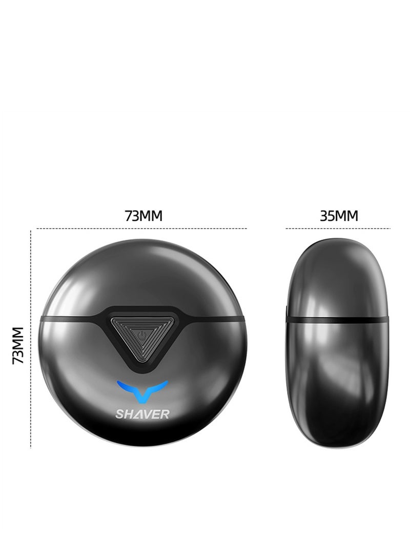 Generic Mini Electric Shaver, 2 Head Portable Shaver for Men, Electric Razor Rechargeable Shaving Wet and Dry with Fast Charging, Upgrade Magnetic Wireless Shaver Razor for Men (T1 Black) ﻿  - Image 4
