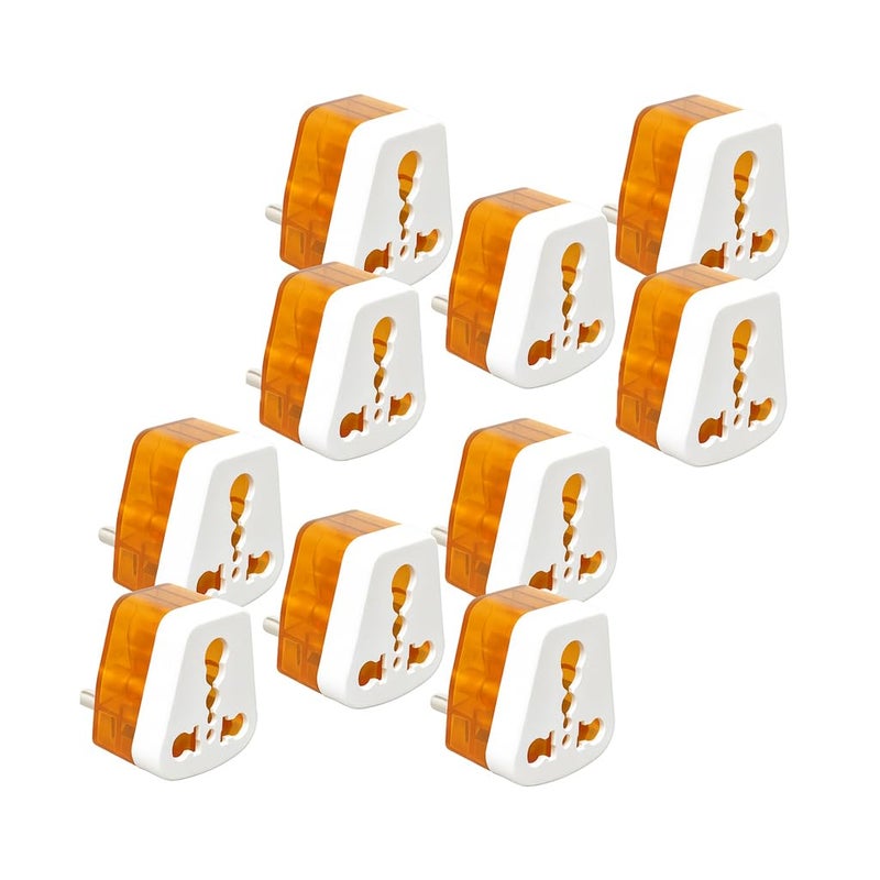 AEMVEE 6A to 16A Converter Plug | Heavy-Duty 6 Amp to 16 Amp Socket Adapter for AC, Refrigerator, Geyser & Heavy Appliances | Universal 3-Pin 16A Extension Compatible | Pack of 10 - Image 1