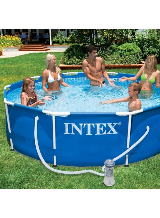 INTEX Round Shaped Swimming Pool 12x30inch |Blue/White For Age 6+ Years 12x30inch - Image 5