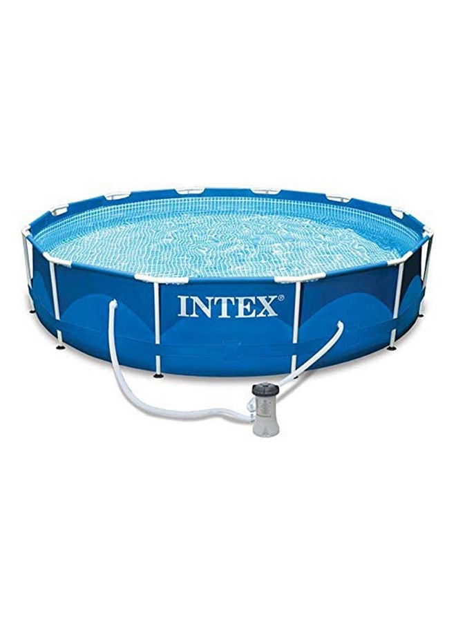 INTEX Round Shaped Swimming Pool 12x30inch |Blue/White For Age 6+ Years 12x30inch - Image 2