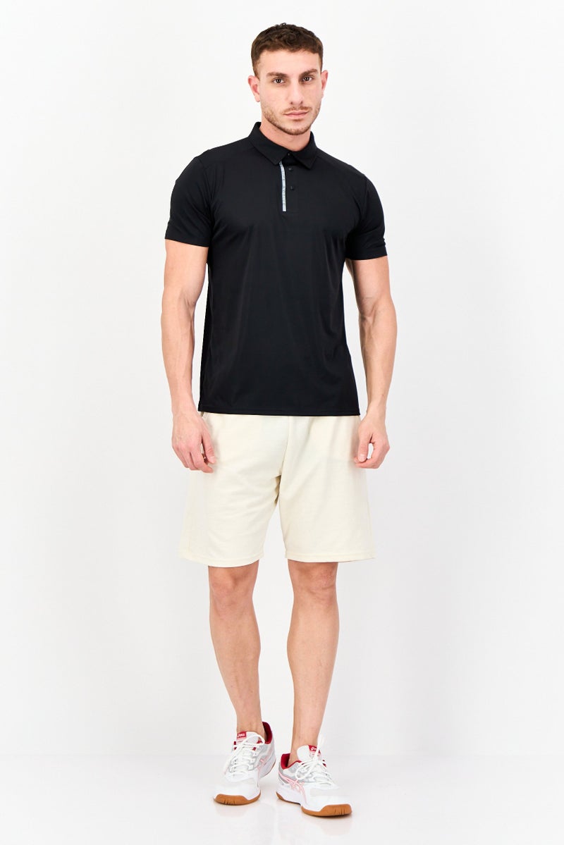 RBX Men Sportswear Fit Short Sleeve Outdoor Polo Shirt, Black - Image 2