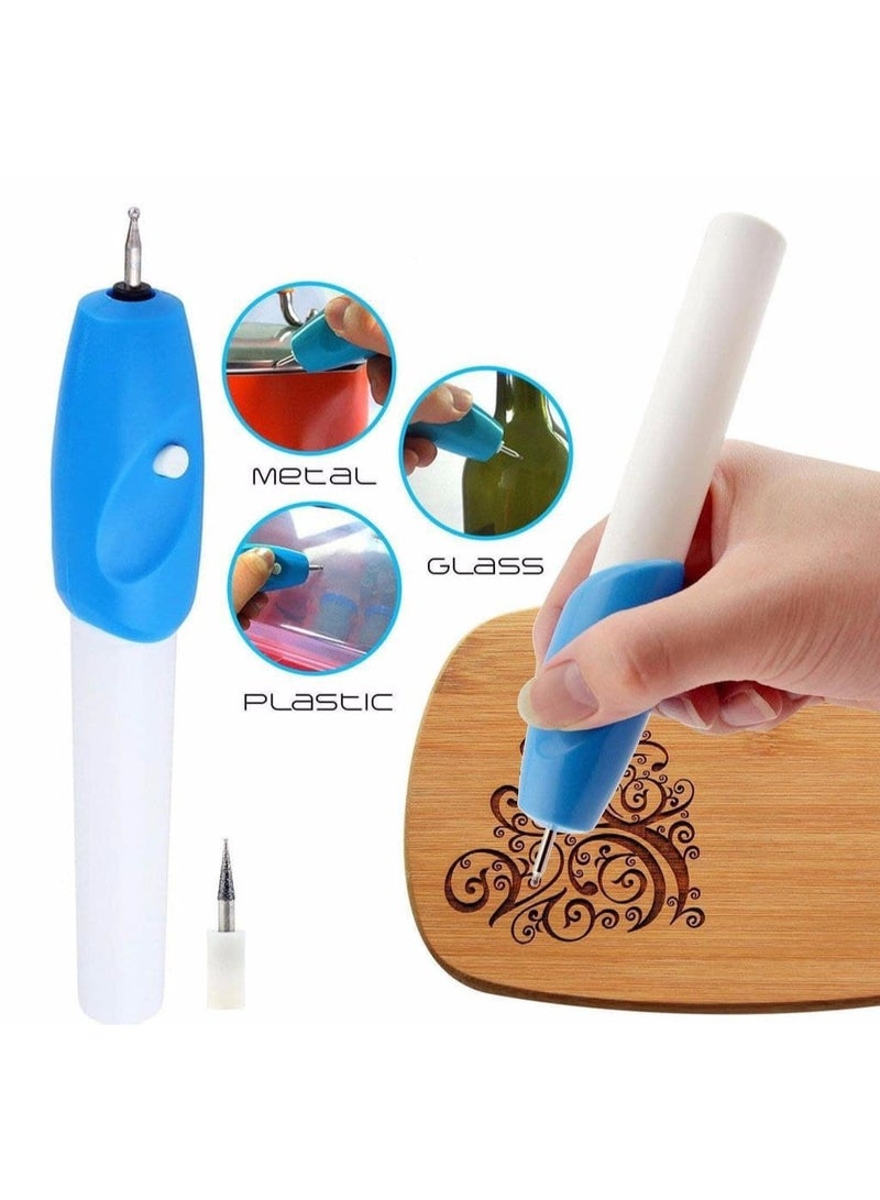 Ez Engraving Electric Pen - Portable Handheld Engraver Tool with Tungsten Carbide Tip | Cordless Battery Operated for Metal, Wood, Glass, Plastic & Jewelry | Professional DIY Etching & Marking Tool. - Image 1