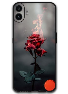 Protective Case Anti Scratch Shock Proof Bumper Cover For Nothing CMF Phone 1 Burning Red Rose
