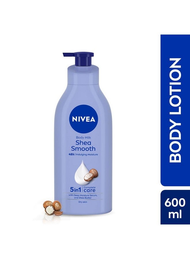 NIVEA Shea Smooth 600ml Body Lotion | 48 H Moisturization | With Deep Moisture Serum & Shea Butter | Non Greasy & Healthy Looking Skin |For Dry Skin - Image 2