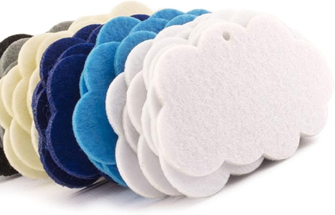 Curious Button Set of 10 pcs Felt Cloud Cutouts Multicolor – DIY Craft Shapes for Scrapbooking, Sewing, Kids Projects, Party, Home & Festival Decoration, Holiday Party décor - Image 3