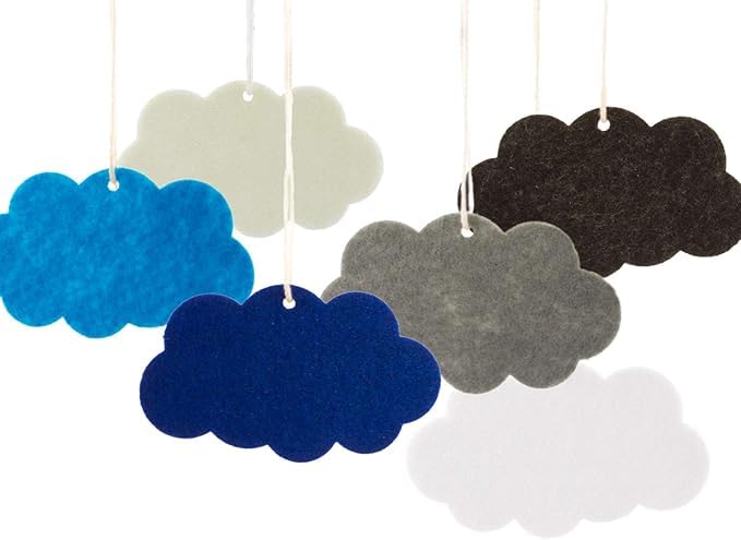 Curious Button Set of 10 pcs Felt Cloud Cutouts Multicolor – DIY Craft Shapes for Scrapbooking, Sewing, Kids Projects, Party, Home & Festival Decoration, Holiday Party décor - Image 1