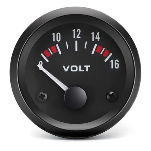 BLLYOGU 2"(52mm) DC12V Voltmeter Digital Volt Gauge Voltage Meter Kit 8-16V for Car Truck Vehicle Automotive - Image 1