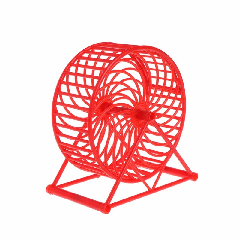 Sage Square 13cm Jumbo Running Cum Jogging Cum Exercise Wheel for Hamster/Dwarf/Gerbil/Mice/Mouse (Red) - Image 1