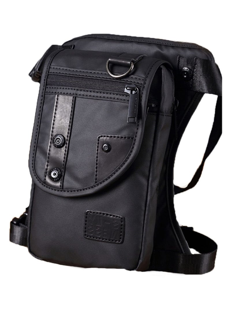 SYOSI - Waterproof Oxford Drop Leg Bag with Adjustable Straps - Stylish Men's Messenger Shoulder Bag for Motorcycle Riding, Hiking, Traveling, Fishing and Cycling - Image 1