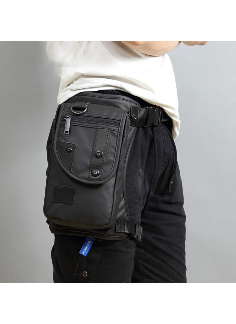 SYOSI - Waterproof Oxford Drop Leg Bag with Adjustable Straps - Stylish Men's Messenger Shoulder Bag for Motorcycle Riding, Hiking, Traveling, Fishing and Cycling - Image 1