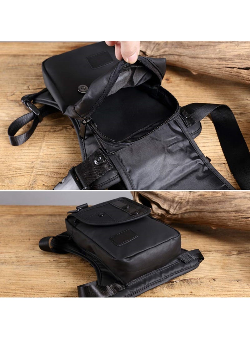 SYOSI - Waterproof Oxford Drop Leg Bag with Adjustable Straps - Stylish Men's Messenger Shoulder Bag for Motorcycle Riding, Hiking, Traveling, Fishing and Cycling - Image 1