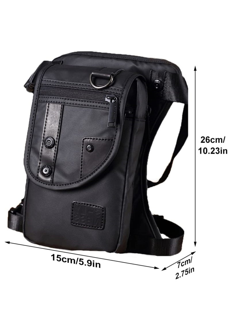 SYOSI - Waterproof Oxford Drop Leg Bag with Adjustable Straps - Stylish Men's Messenger Shoulder Bag for Motorcycle Riding, Hiking, Traveling, Fishing and Cycling - Image 1
