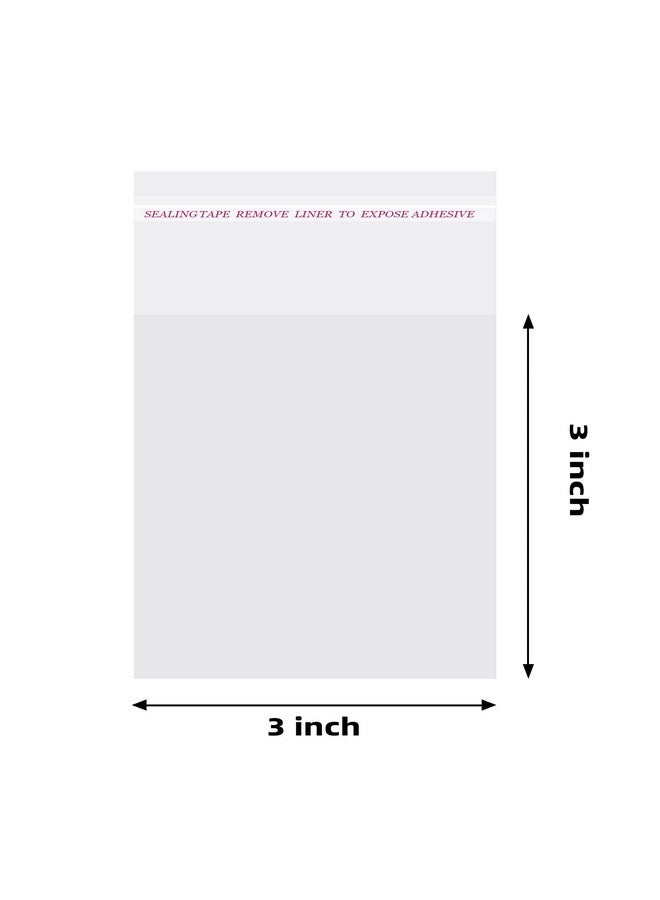 موريباك أكياس سيلوفان ذاتية الغلق من مورباك، ذاتية اللصق، 3×3 بوصات، شفافة وقابلة لإعادة الإغلاق، 200 قطعة - Image 1