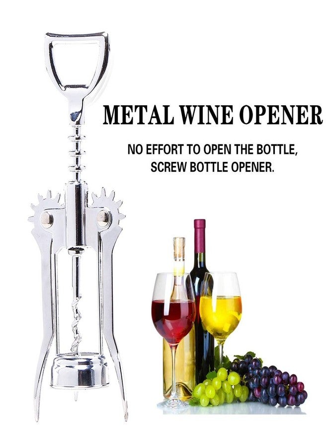 Sampton Multifunctional Wine Bottle Corkscrew Opener - Stainless Steel - Spiral Drill | Color: Silver - Image 2