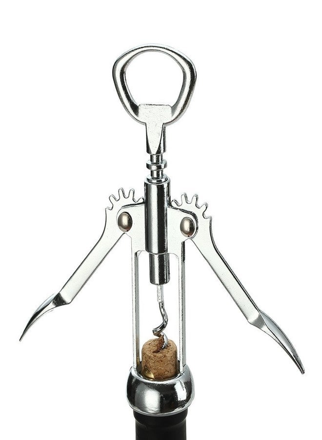 Sampton Multifunctional Wine Bottle Corkscrew Opener - Stainless Steel - Spiral Drill | Color: Silver - Image 4