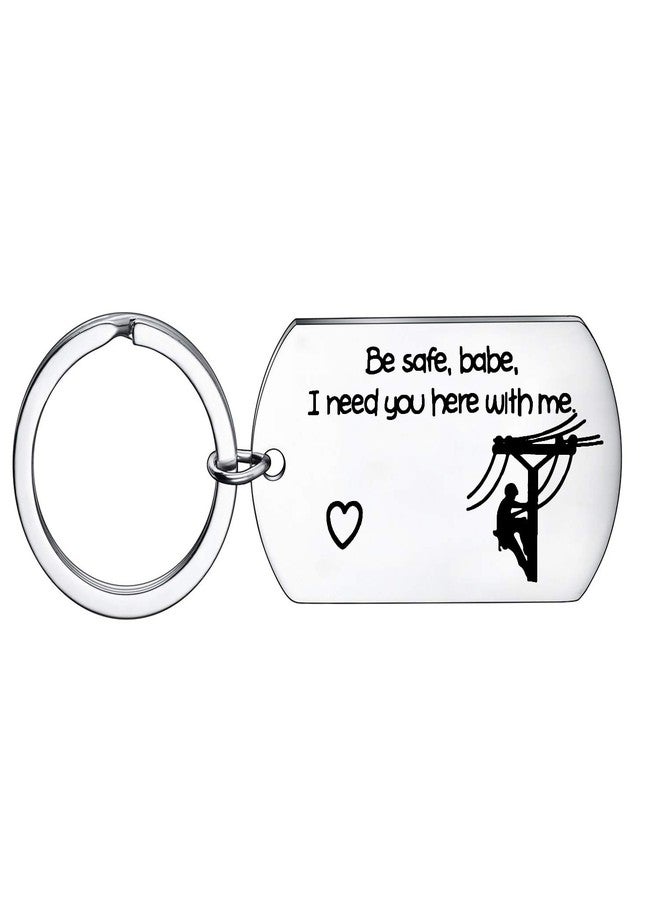 YEEQIN Lineman Prayer Gifts Dog Tag Gift from Wife Pendant Keyring Be Safe Key Chain For Lineworker - Image 1
