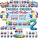 BEOXAGAR Chugga Chugga Two Two Party Decorations Train 2nd Birthday Cake Topper Supplies - Image 2