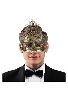 Vintage Masquerade Mask, Gold Greek Roman Mask Venetian Mardi Gras Eyemask Rave Mask Costume Accessory for Men