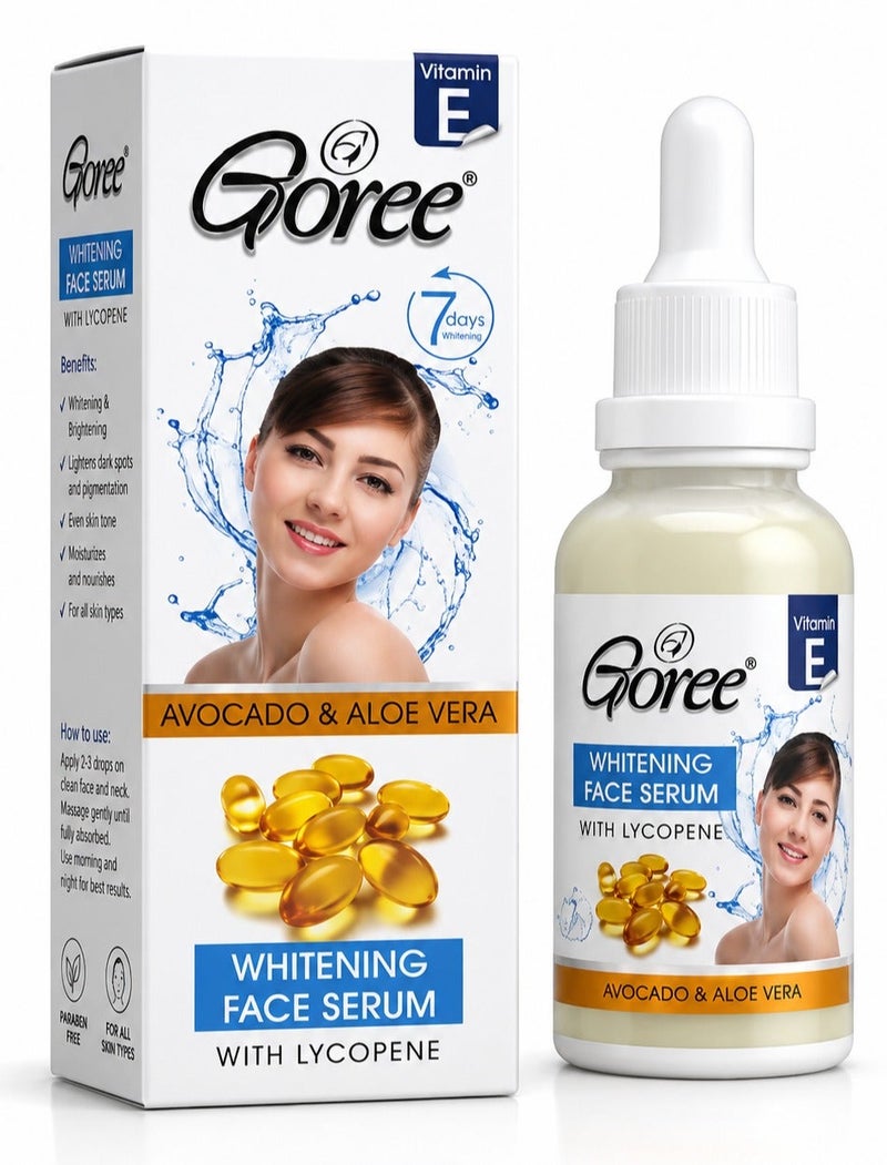 Goree Avocado And Aloevera Whitening Face Serum With Lycopene 30ml - Image 1