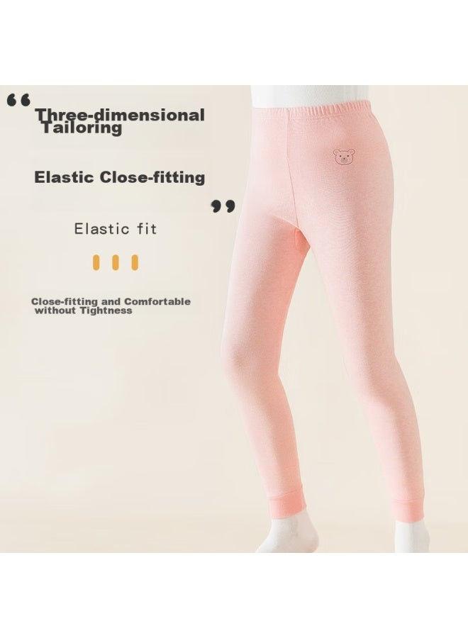 Yuzhaolin Girls' Autumn Long Johns, Pure Cotton, For Inner Wear, Autumn And Winter Base Layer, Thin Style, Children's Thermal Pants, For Older Children, Cotton-lined Pants, All-cotton Pajama Pants - Image 5