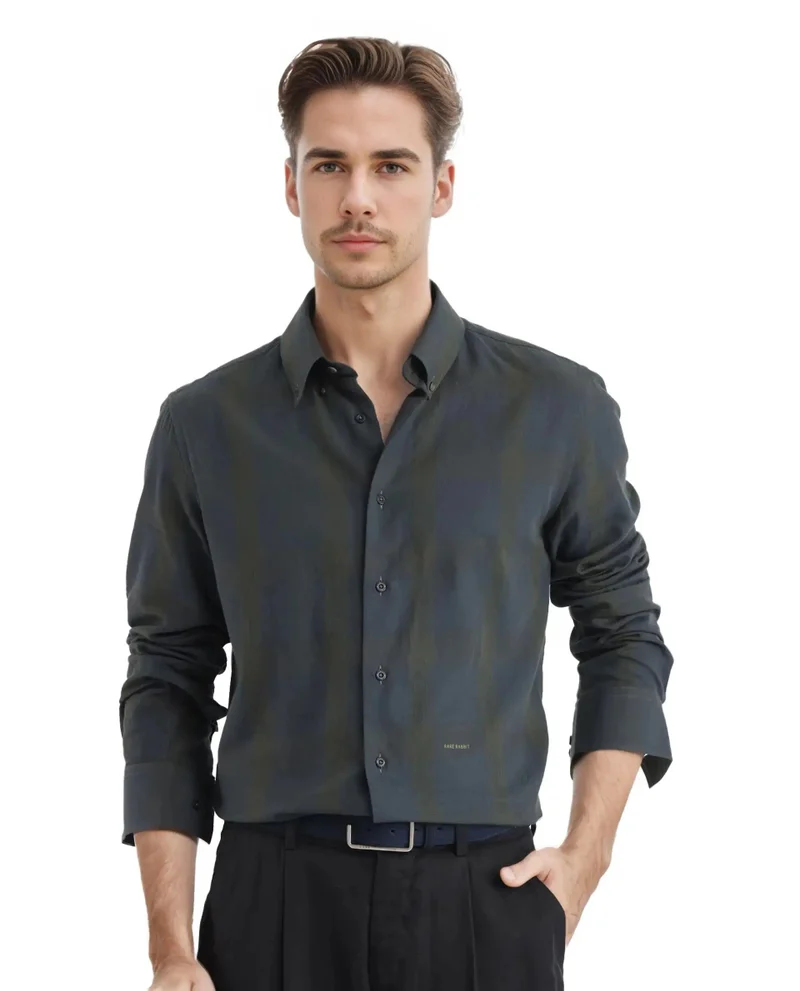 Rare Rabbit Men's Regular Fit Check Shirt