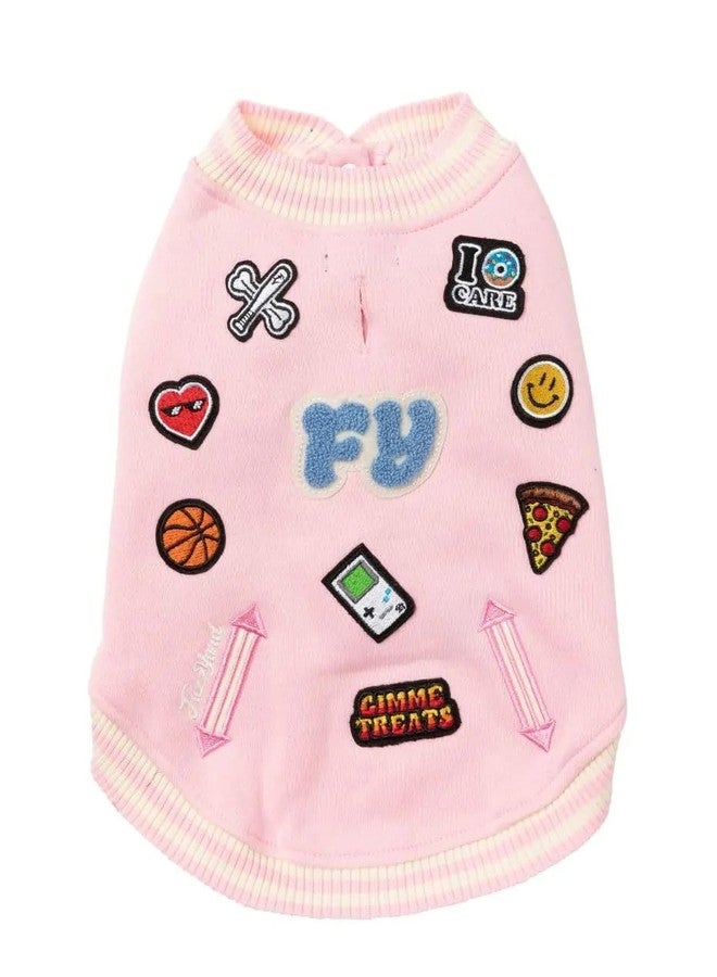 FuzzYard Letterman Jacket for Dogs Retro Style Varsity Jacket (Pink, Size 4) - Image 2