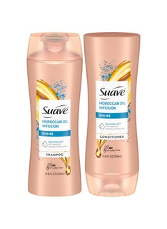 Suave Suave Moroccan Oil Infusion Shampoo & Conditioner Set - Argan Oil for Damaged, Dry Hair, Shine & Healthy Locks, 12.6 Oz (2 Pieces)  - Image 1