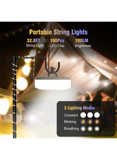Generic Colored light，RGB Camping String Lights, App can control the light color, for Outdoor Decor in Tents, Awning, Garden u0026 Festivals, Camping Essentials (22.97FT)  - Image 4