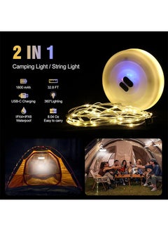 Generic Colored light，RGB Camping String Lights, App can control the light color, for Outdoor Decor in Tents, Awning, Garden u0026 Festivals, Camping Essentials (22.97FT)  - Image 2