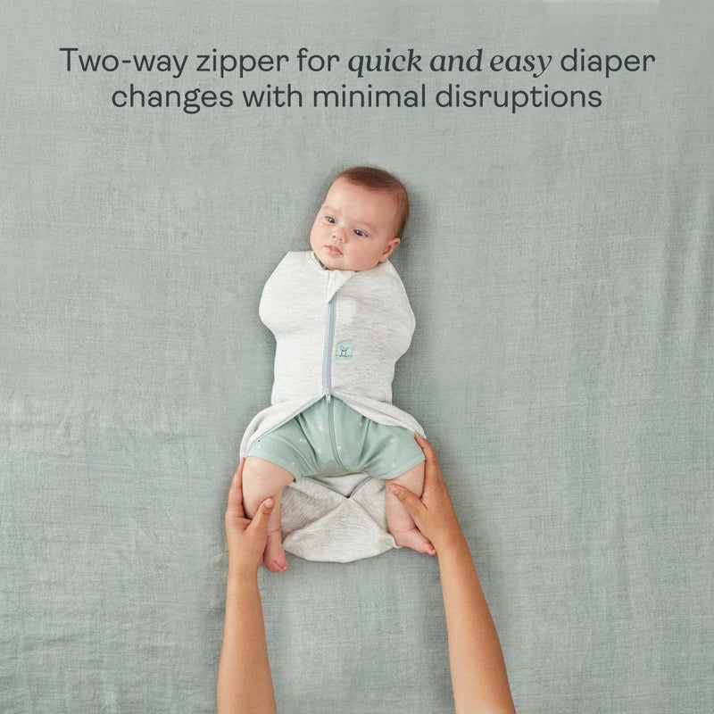 ergoPouch Cocoon Swaddle Sack 0.2 TOG - Baby Sleep Sack, Gentle Snug Fit Helps Calm Startle Reflex, Ideal for Arms In/Out Sleeping, Soft Breathable Fabric for Better Sleep (0-3 Months, Sage) - Image 4