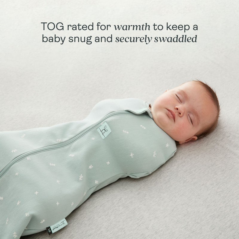 ergoPouch Cocoon Swaddle Sack 0.2 TOG - Baby Sleep Sack, Gentle Snug Fit Helps Calm Startle Reflex, Ideal for Arms In/Out Sleeping, Soft Breathable Fabric for Better Sleep (0-3 Months, Sage) - Image 3