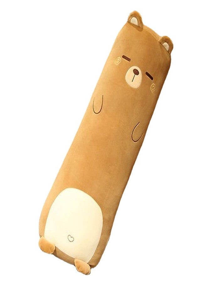 MUPI Long Plush Cute Body Pillows 27" Cuddle Stuffed Animal Shaped Bed Body Pillows Soft Cotton Plushies Doll Toy Gifts for Boys Girls Kids Adults (Bear, 27 Inch) - Image 1