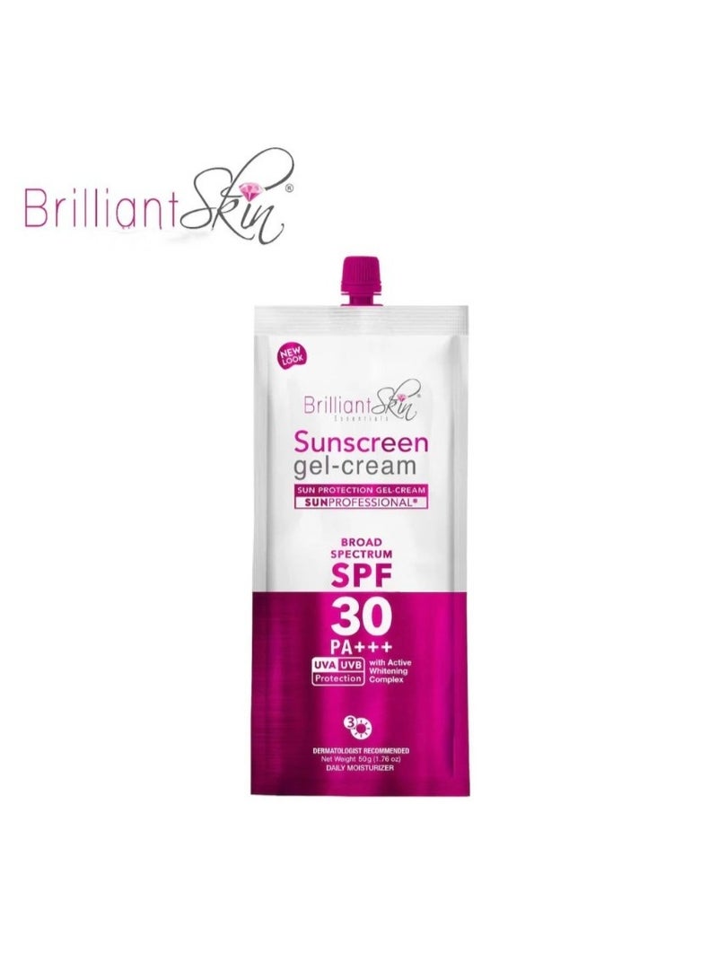 Brilliant Skin Sunscreen Gel-Cream SPF30 PA+++ 50g - Lightweight UV Protection Cream - Image 1