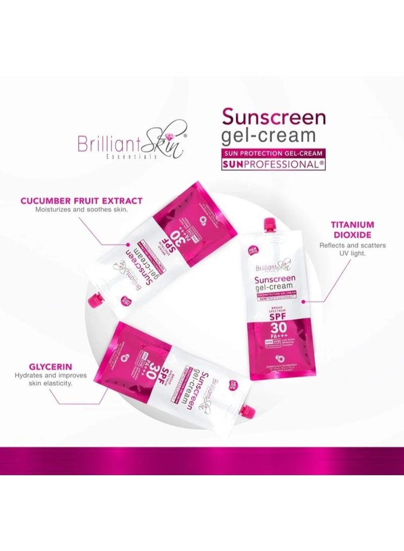 Brilliant Skin Sunscreen Gel-Cream SPF30 PA+++ 50g - Lightweight UV Protection Cream - Image 2