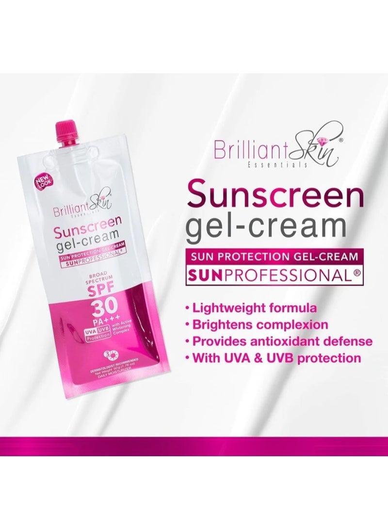 Brilliant Skin Sunscreen Gel-Cream SPF30 PA+++ 50g - Lightweight UV Protection Cream - Image 3