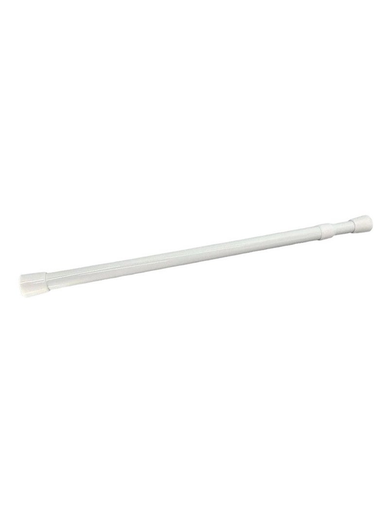 GUDOO Extendable Window Shower Hanging Curtain Rod White 55-90cm Telescopic Curtain Pole - Image 1