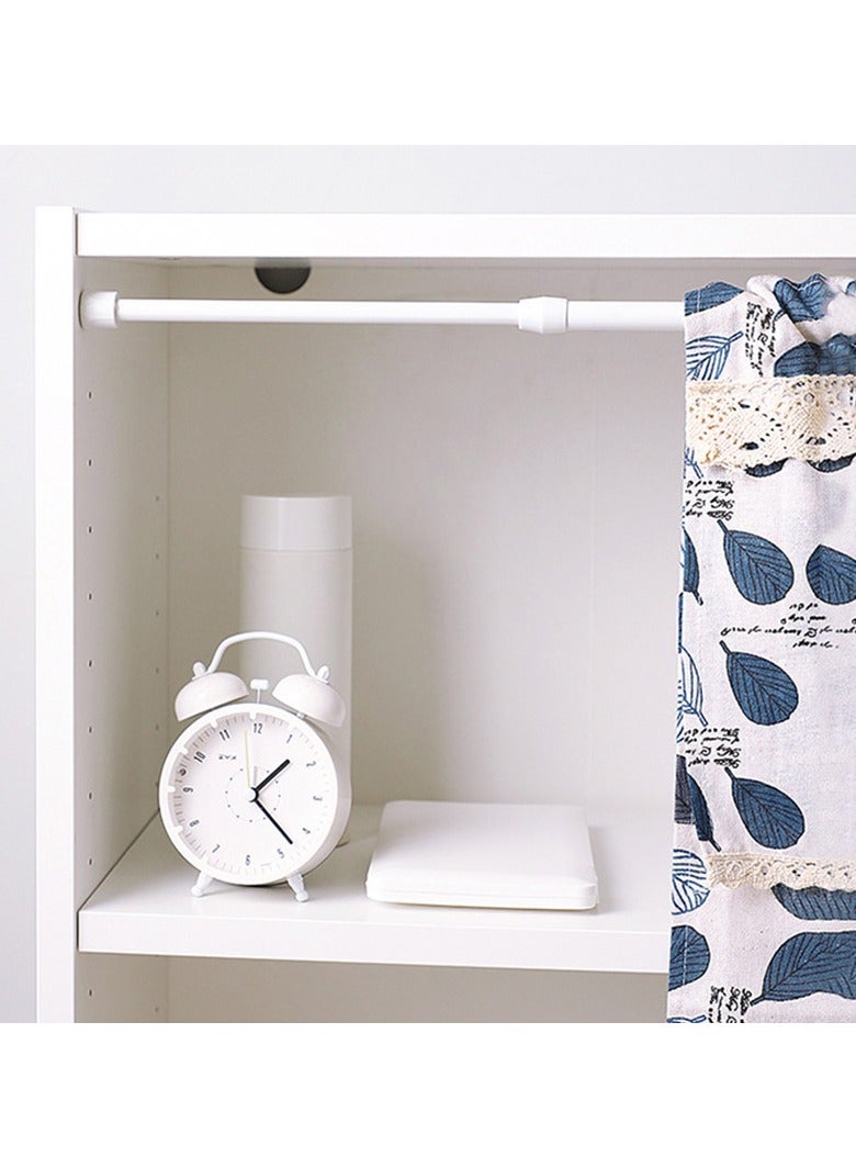 GUDOO Extendable Window Shower Hanging Curtain Rod White 55-90cm Telescopic Curtain Pole - Image 2
