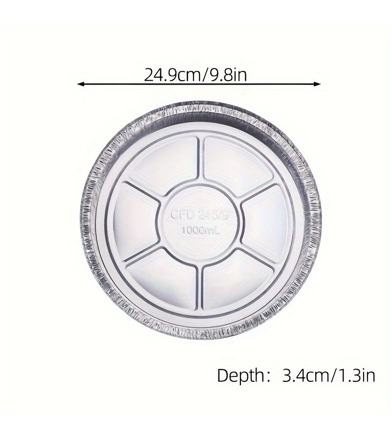 20 Set Silver Round Foil Baking Pans With Aluminum Lids Extra Large For Pies Cookies - Image 3