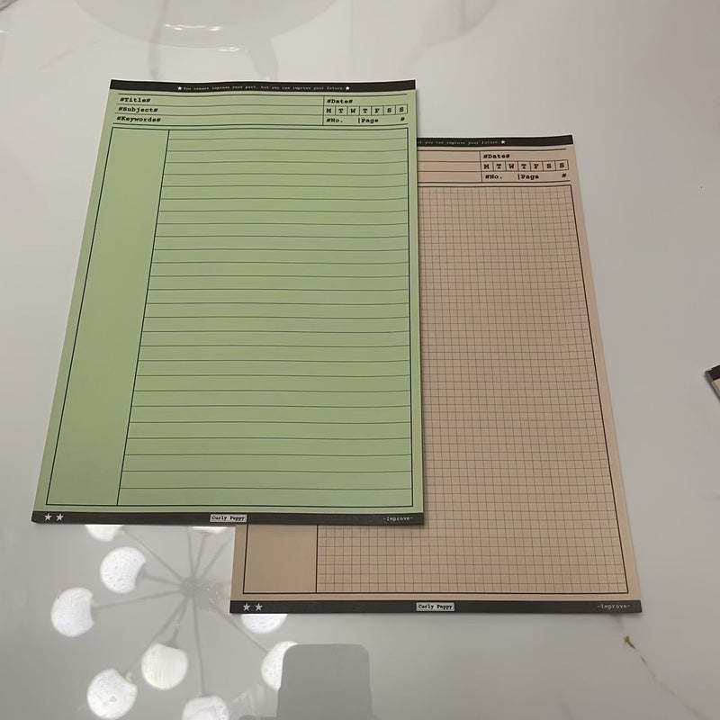 IColor 2Pcs Orange Grid Notebooks 60 Sheets Tear Off Notebooks For Classroom Notes Meeting Records Daily Office Manuscripts - Image 2