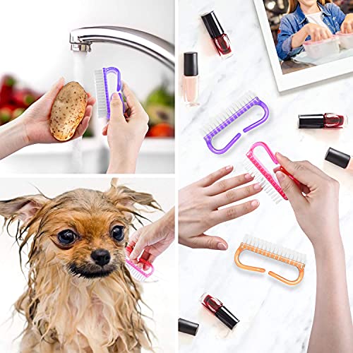 Calitate24 Nail Brush Set (Pack of 4) – Soft Plastic Handle Nail Cleaning Brushes for Fingernails & Toenails, Manicure & Pedicure Tools for Men & Women, Multicolor - Image 2